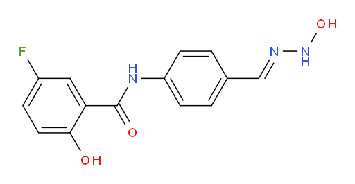 (E)-5-fluoro-2-hydroxy-N-(4-((2-hydroxyhydrazono)methyl)phenyl)benzamide