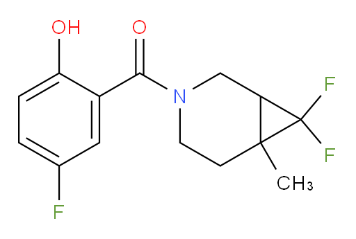 (7,7-difluoro-6-methyl-3-azabicyclo[4.1.0]heptan-3-yl)(5-fluoro-2-hydroxyphenyl)methanone
