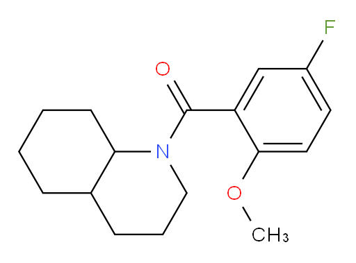(5-fluoro-2-methoxyphenyl)(octahydroquinolin-1(2H)-yl)methanone