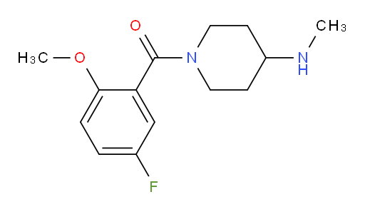 (5-fluoro-2-methoxyphenyl)(4-(methylamino)piperidin-1-yl)methanone
