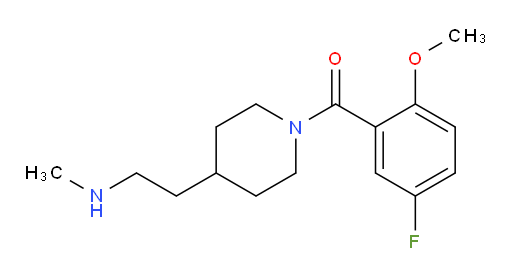 (5-fluoro-2-methoxyphenyl)(4-(2-(methylamino)ethyl)piperidin-1-yl)methanone