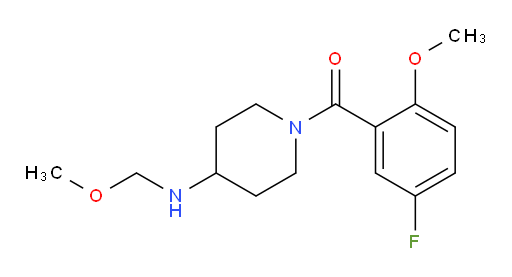 (5-fluoro-2-methoxyphenyl)(4-((methoxymethyl)amino)piperidin-1-yl)methanone