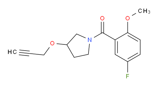 (5-fluoro-2-methoxyphenyl)(3-(prop-2-yn-1-yloxy)pyrrolidin-1-yl)methanone