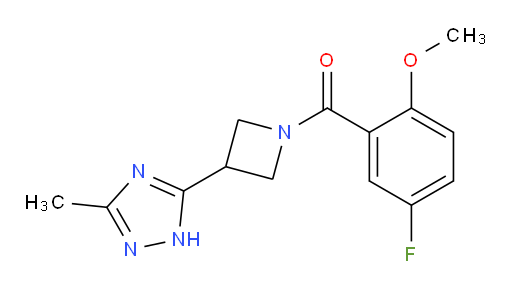 (5-fluoro-2-methoxyphenyl)(3-(3-methyl-1H-1,2,4-triazol-5-yl)azetidin-1-yl)methanone