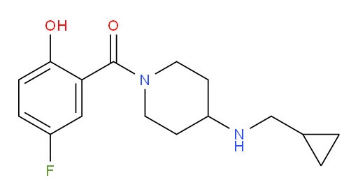 (4-((cyclopropylmethyl)amino)piperidin-1-yl)(5-fluoro-2-hydroxyphenyl)methanone
