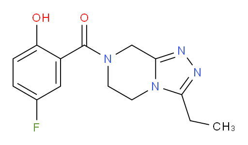 (3-ethyl-5,6-dihydro-[1,2,4]triazolo[4,3-a]pyrazin-7(8H)-yl)(5-fluoro-2-hydroxyphenyl)methanone