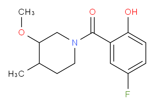 (5-fluoro-2-hydroxyphenyl)(3-methoxy-4-methylpiperidin-1-yl)methanone