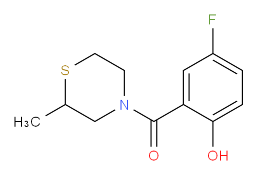 (5-fluoro-2-hydroxyphenyl)(2-methylthiomorpholino)methanone