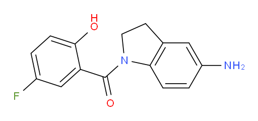 (5-aminoindolin-1-yl)(5-fluoro-2-hydroxyphenyl)methanone