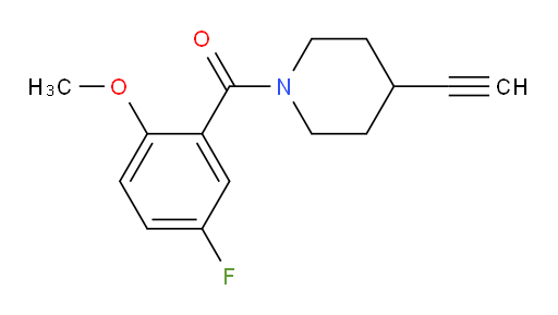 (4-ethynylpiperidin-1-yl)(5-fluoro-2-methoxyphenyl)methanone