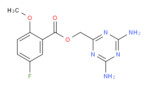 (4,6-diamino-1,3,5-triazin-2-yl)methyl 5-fluoro-2-methoxybenzoate