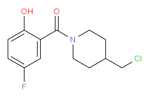 (4-(chloromethyl)piperidin-1-yl)(5-fluoro-2-hydroxyphenyl)methanone