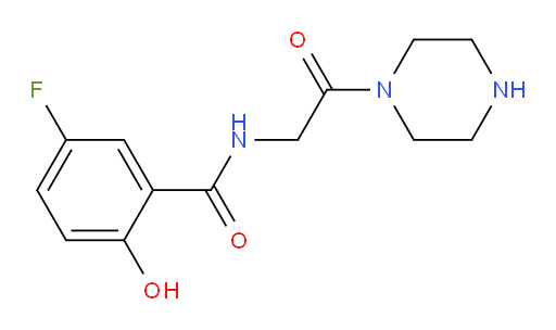 5-fluoro-2-hydroxy-N-(2-oxo-2-(piperazin-1-yl)ethyl)benzamide