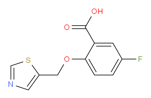 5-fluoro-2-(thiazol-5-ylmethoxy)benzoic acid
