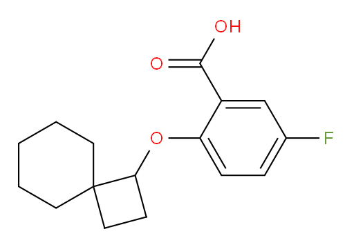 5-fluoro-2-(spiro[3.5]nonan-1-yloxy)benzoic acid
