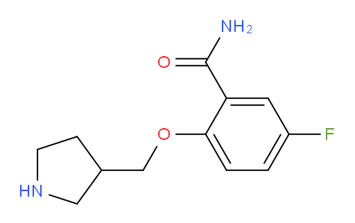 5-fluoro-2-(pyrrolidin-3-ylmethoxy)benzamide