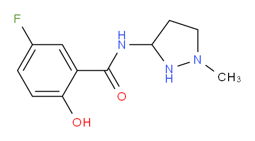 5-fluoro-2-hydroxy-N-(1-methylpyrazolidin-3-yl)benzamide