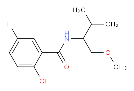 5-fluoro-2-hydroxy-N-(1-methoxy-3-methylbutan-2-yl)benzamide