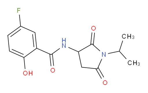 5-fluoro-2-hydroxy-N-(1-isopropyl-2,5-dioxopyrrolidin-3-yl)benzamide