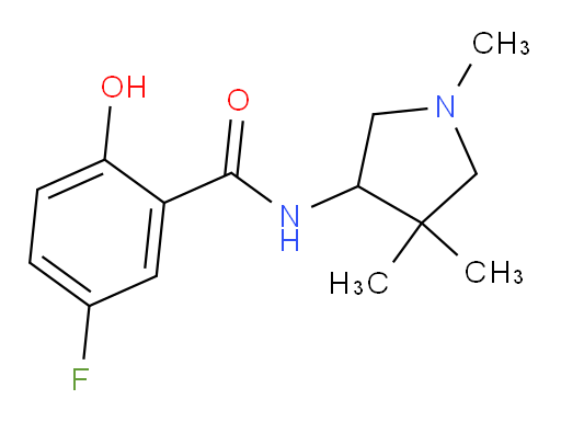 5-fluoro-2-hydroxy-N-(1,4,4-trimethylpyrrolidin-3-yl)benzamide