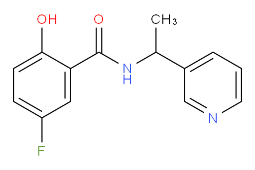 5-fluoro-2-hydroxy-N-(1-(pyridin-3-yl)ethyl)benzamide