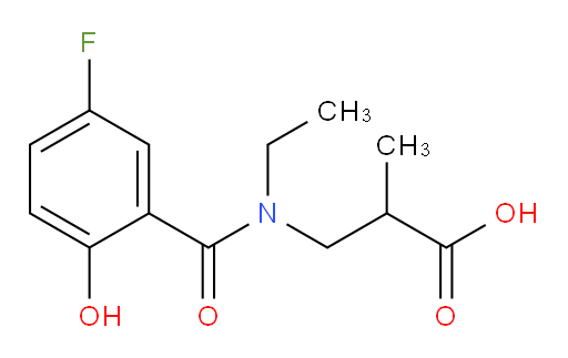 3-(N-ethyl-5-fluoro-2-hydroxybenzamido)-2-methylpropanoic acid