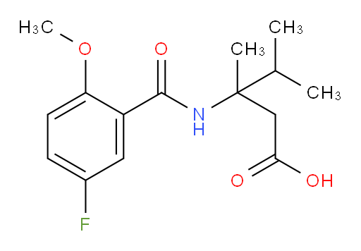 3-(5-fluoro-2-methoxybenzamido)-3,4-dimethylpentanoic acid