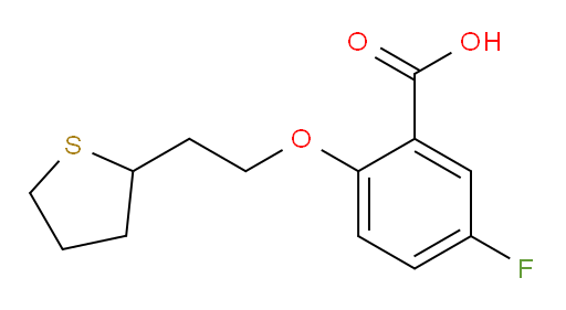 5-fluoro-2-(2-(tetrahydrothiophen-2-yl)ethoxy)benzoic acid