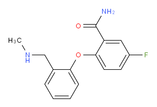 5-fluoro-2-(2-((methylamino)methyl)phenoxy)benzamide