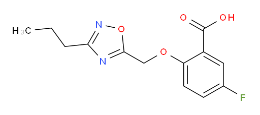 5-fluoro-2-((3-propyl-1,2,4-oxadiazol-5-yl)methoxy)benzoic acid