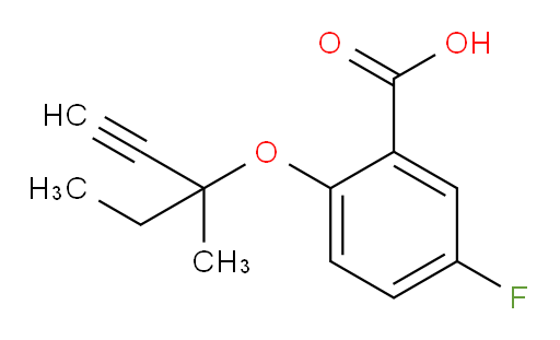 5-fluoro-2-((3-methylpent-1-yn-3-yl)oxy)benzoic acid