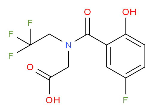 2-(5-fluoro-2-hydroxy-N-(2,2,2-trifluoroethyl)benzamido)acetic acid