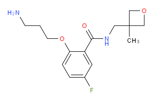 2-(3-aminopropoxy)-5-fluoro-N-((3-methyloxetan-3-yl)methyl)benzamide