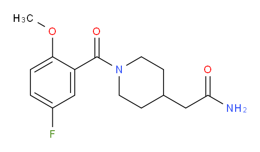 2-(1-(5-fluoro-2-methoxybenzoyl)piperidin-4-yl)acetamide