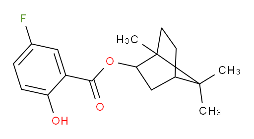 1,7,7-trimethylbicyclo[2.2.1]heptan-2-yl 5-fluoro-2-hydroxybenzoate