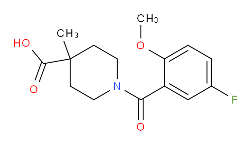 1-(5-fluoro-2-methoxybenzoyl)-4-methylpiperidine-4-carboxylic acid