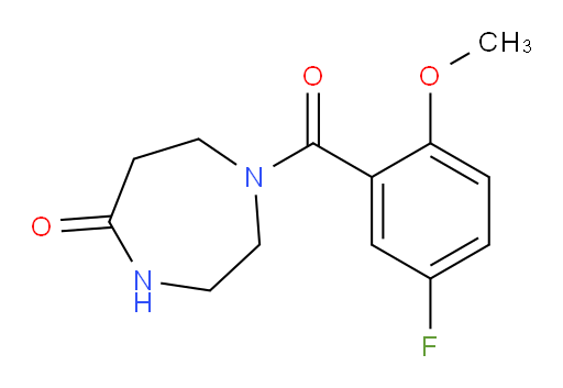 1-(5-fluoro-2-methoxybenzoyl)-1,4-diazepan-5-one