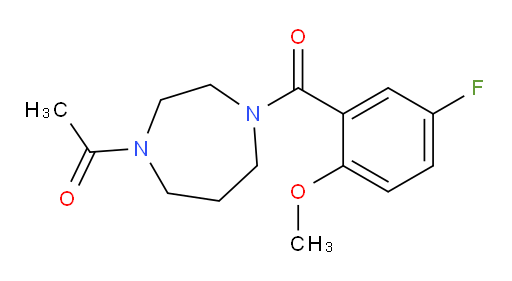 1-(4-(5-fluoro-2-methoxybenzoyl)-1,4-diazepan-1-yl)ethanone