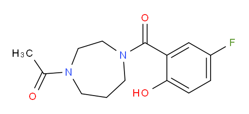 1-(4-(5-fluoro-2-hydroxybenzoyl)-1,4-diazepan-1-yl)ethanone