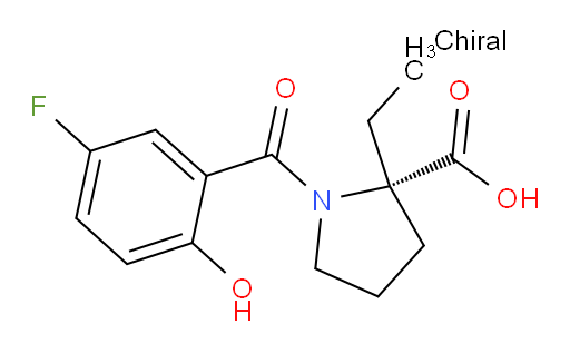 (S)-2-ethyl-1-(5-fluoro-2-hydroxybenzoyl)pyrrolidine-2-carboxylic acid