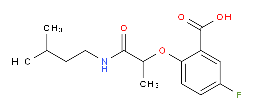 5-fluoro-2-((1-(isopentylamino)-1-oxopropan-2-yl)oxy)benzoic acid