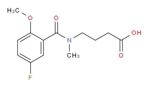 4-(5-fluoro-2-methoxy-N-methylbenzamido)butanoic acid