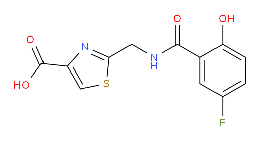 2-((5-fluoro-2-hydroxybenzamido)methyl)thiazole-4-carboxylic acid