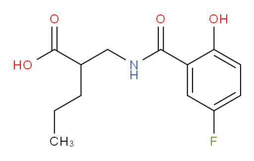 2-((5-fluoro-2-hydroxybenzamido)methyl)pentanoic acid