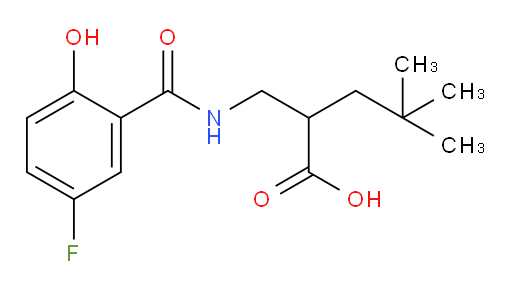 2-((5-fluoro-2-hydroxybenzamido)methyl)-4,4-dimethylpentanoic acid
