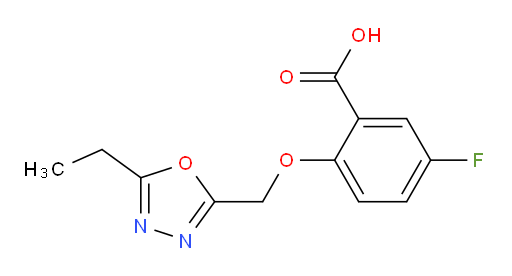 2-((5-ethyl-1,3,4-oxadiazol-2-yl)methoxy)-5-fluorobenzoic acid