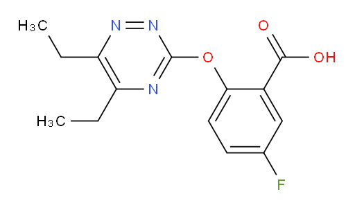 2-((5,6-diethyl-1,2,4-triazin-3-yl)oxy)-5-fluorobenzoic acid