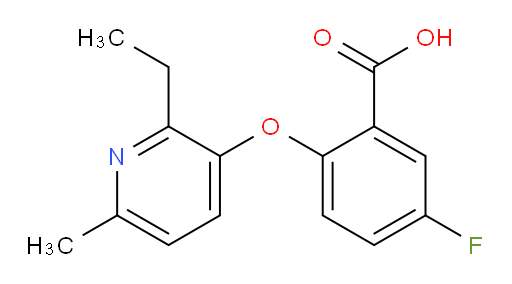 2-((2-ethyl-6-methylpyridin-3-yl)oxy)-5-fluorobenzoic acid