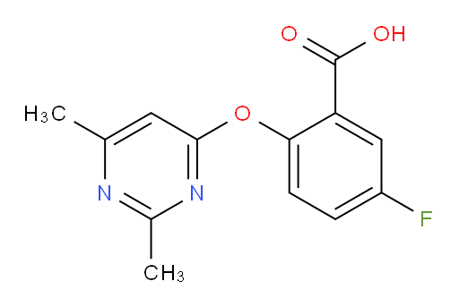 2-((2,6-dimethylpyrimidin-4-yl)oxy)-5-fluorobenzoic acid