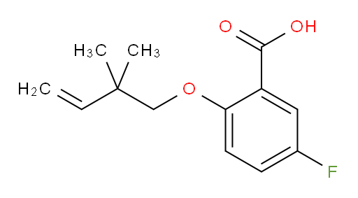 2-((2,2-dimethylbut-3-en-1-yl)oxy)-5-fluorobenzoic acid